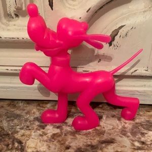 Vintage Disney Louis Marx Pluto hot pink figurine